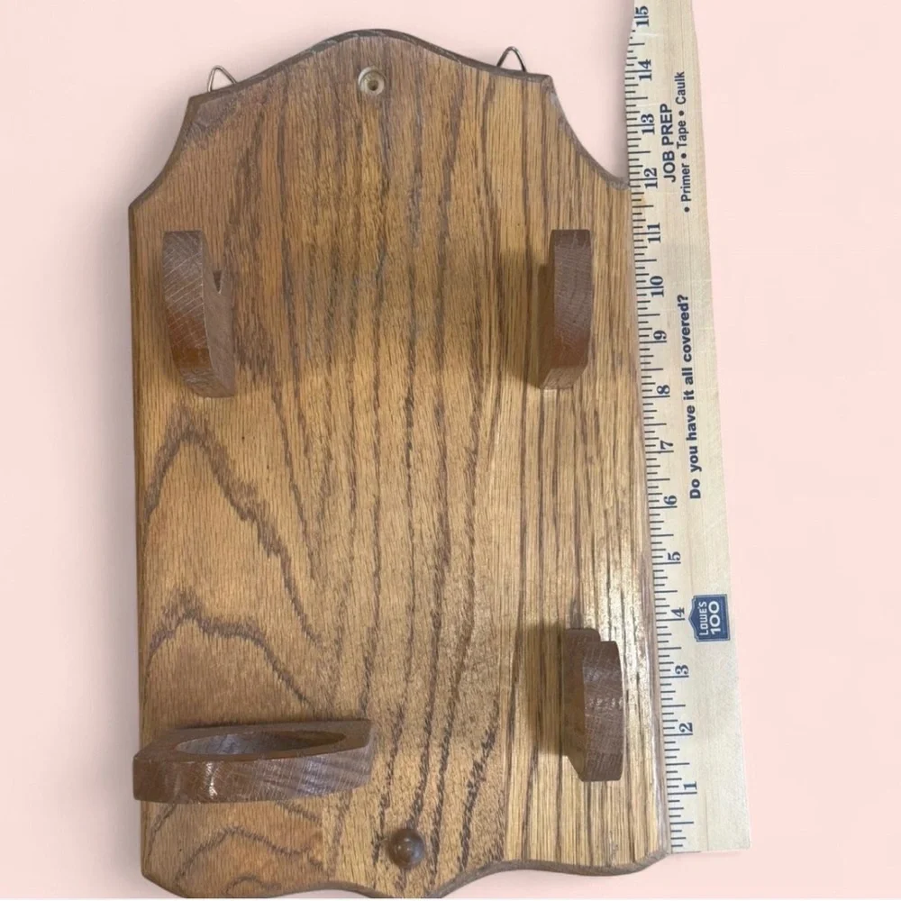 Vintage Wooden Hair Caddy for Wall